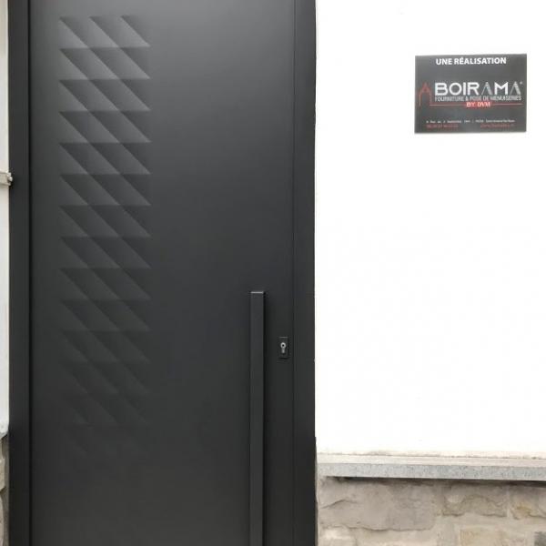 Porte d'entrée alu noire